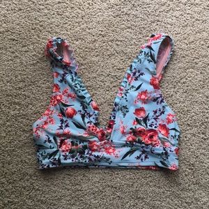 NWOT Floral Bathing Suit Top